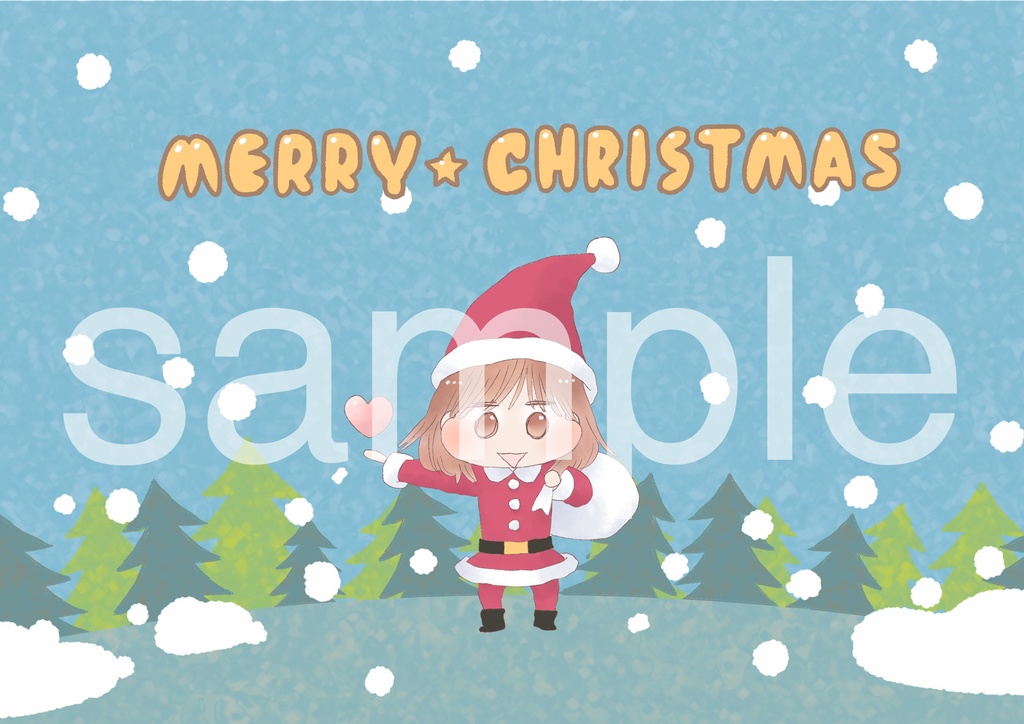 クリスマスカード 2種 年賀状セット 2種 各種2枚づつ計8枚 Hichako Room Booth