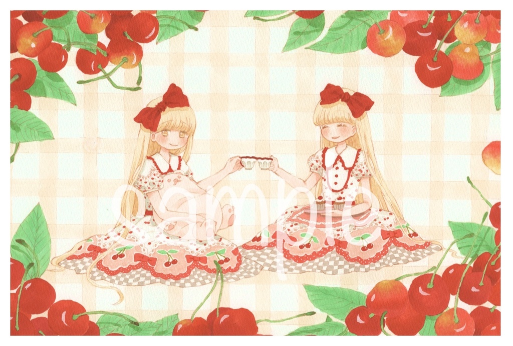ツインズのお茶会（ポストカード）