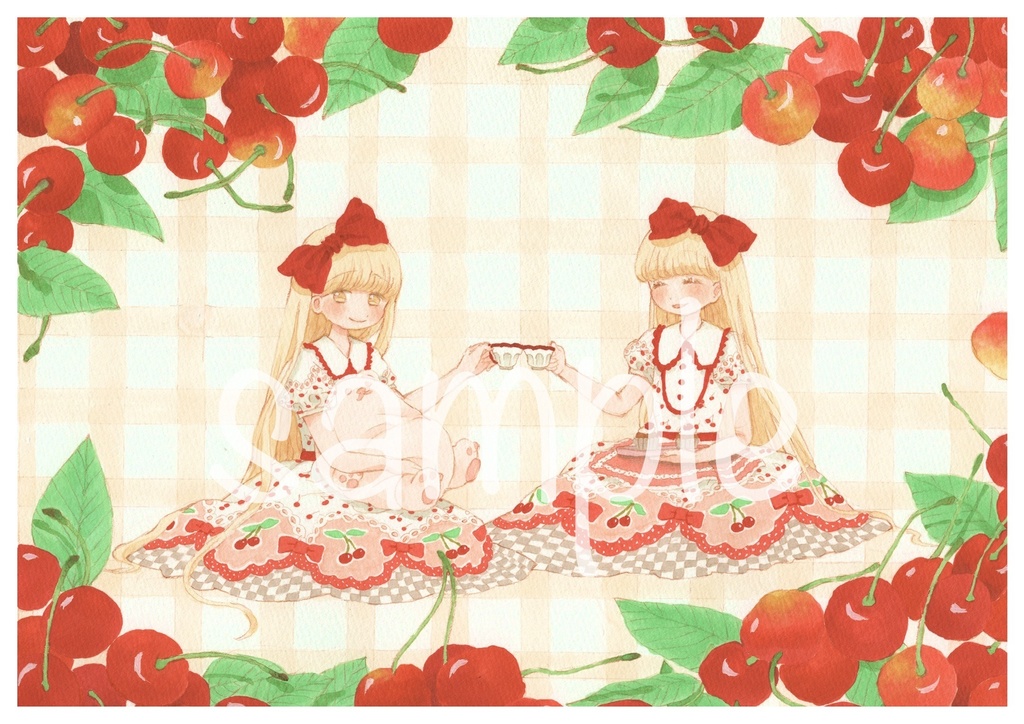 ツインズのお茶会（A4サイズポスター）
