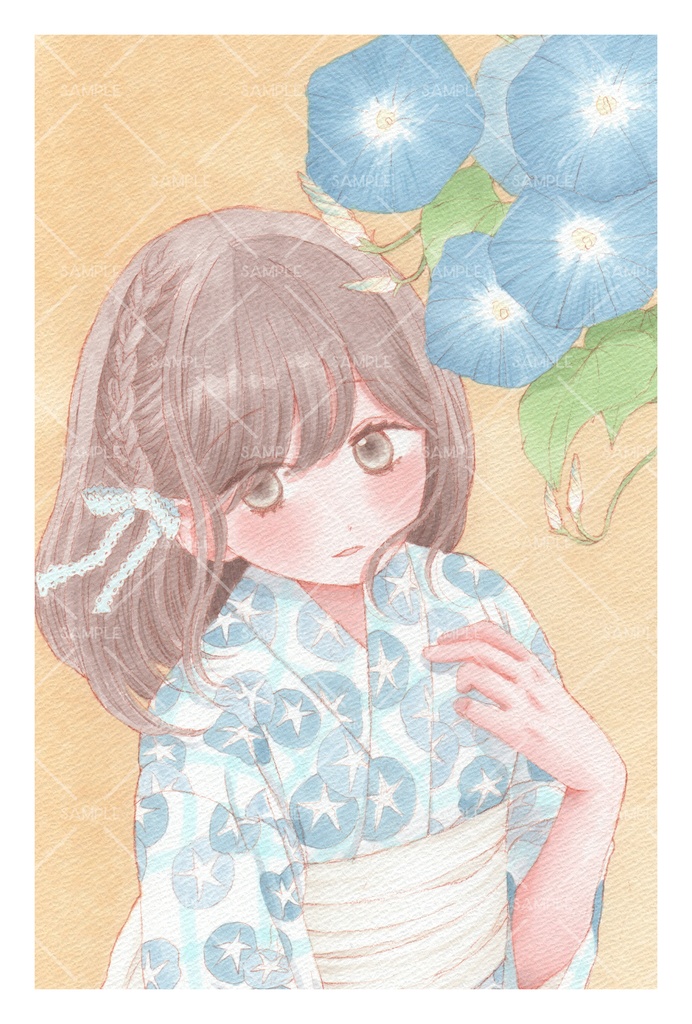 朝顔（ポストカード）