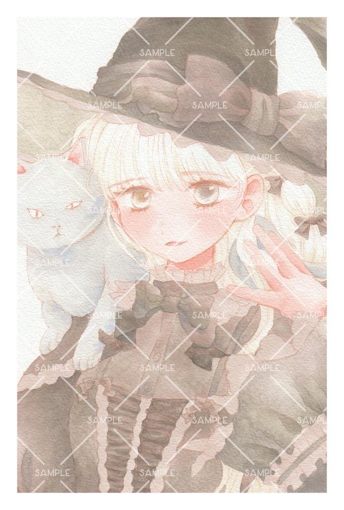 魔女と猫（ポストカード）