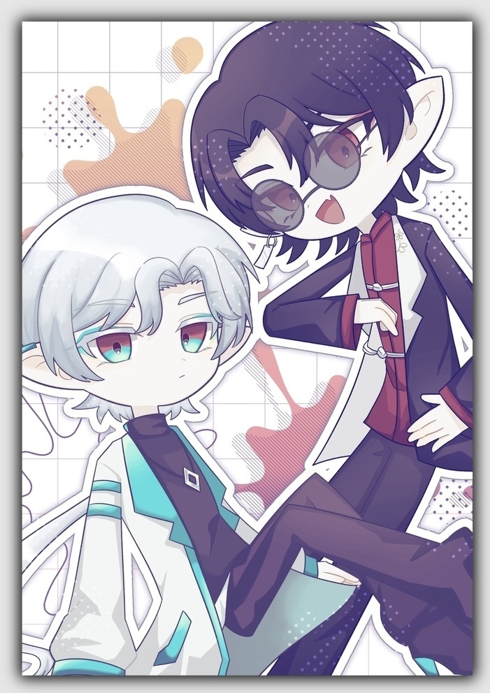 【静真&黒耀】2人組ポストカード