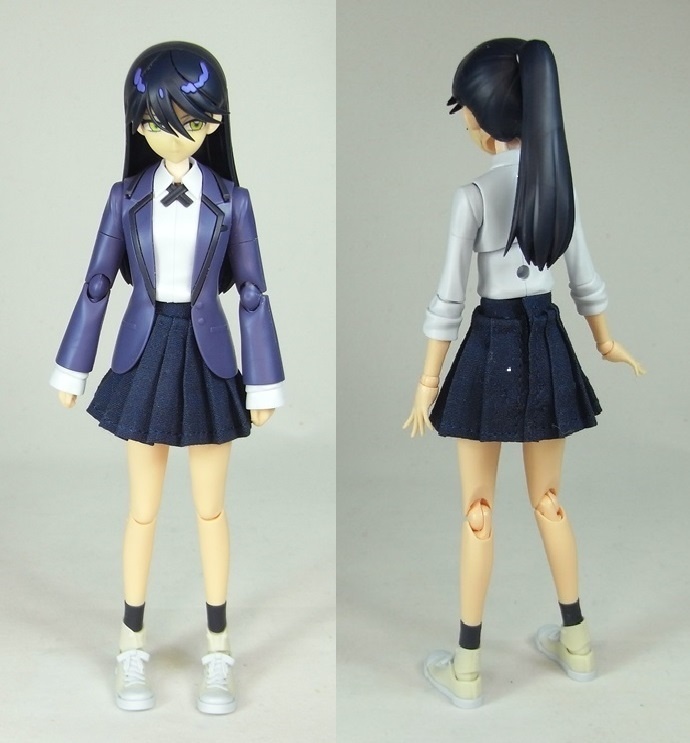 1/12サイズ 布スカート プリーツスカート タイプB 腹部用楕円パイプ付