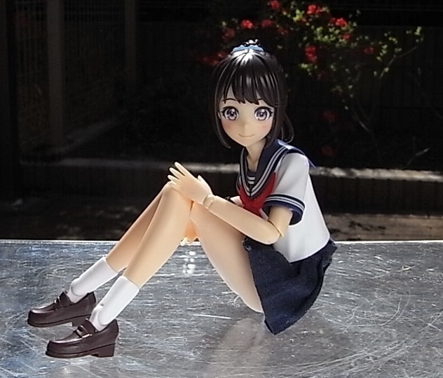 1/12サイズ 布スカート プリーツスカート タイプB 腹部用楕円パイプ付