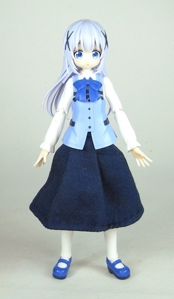 1/12サイズ布スカート フレアースカート セミロング