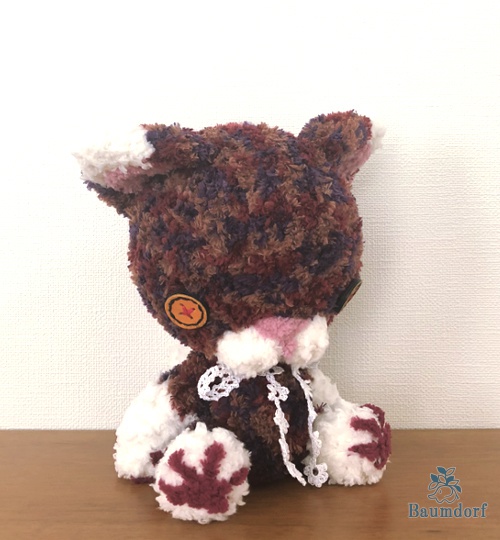 まだら+ネコ(白赤紫)