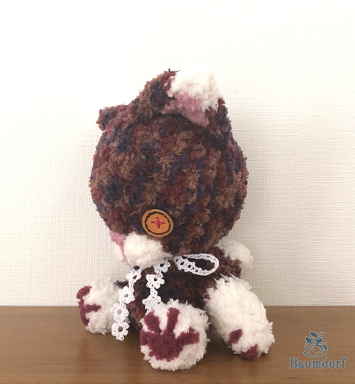 まだら+ネコ(白赤紫)