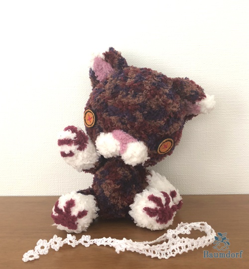 まだら+ネコ(白赤紫)