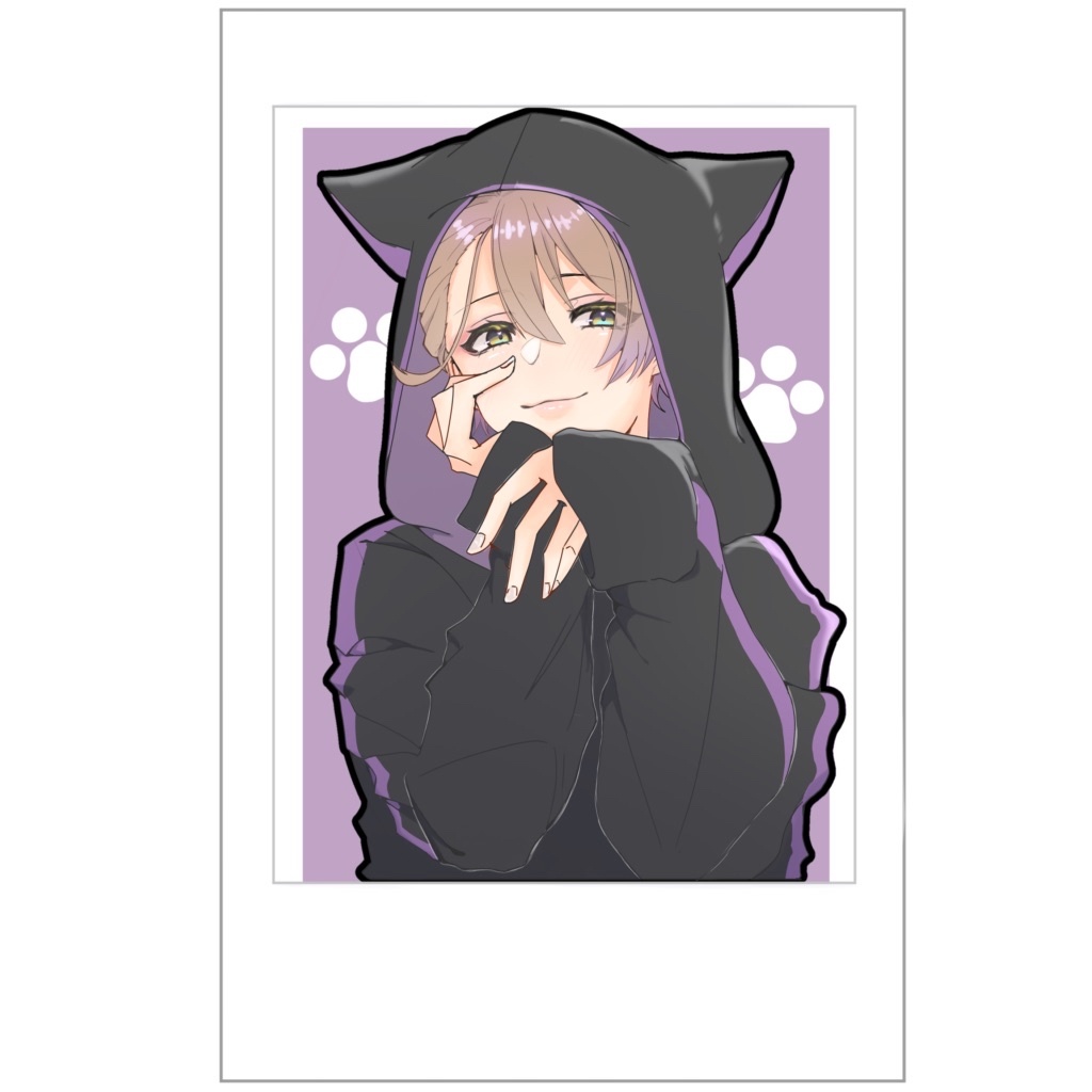 【️ゆめくろ】ナナシ猫耳チェキ風フォトカード