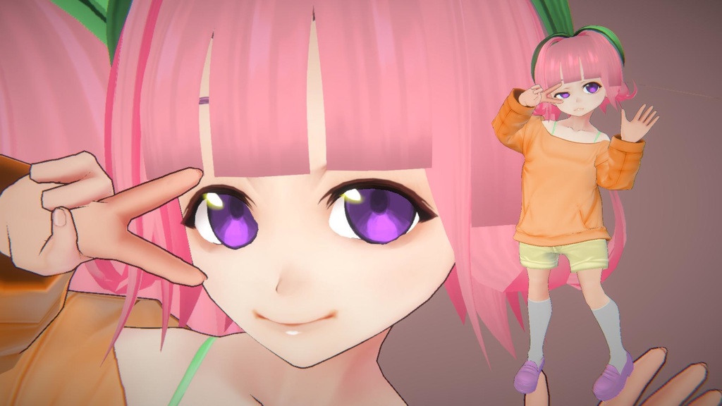 VRoidパーカー(肩出し)