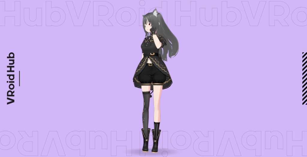 【オリジナル3Dモデル】イルム(猫耳) Vtuber配信用