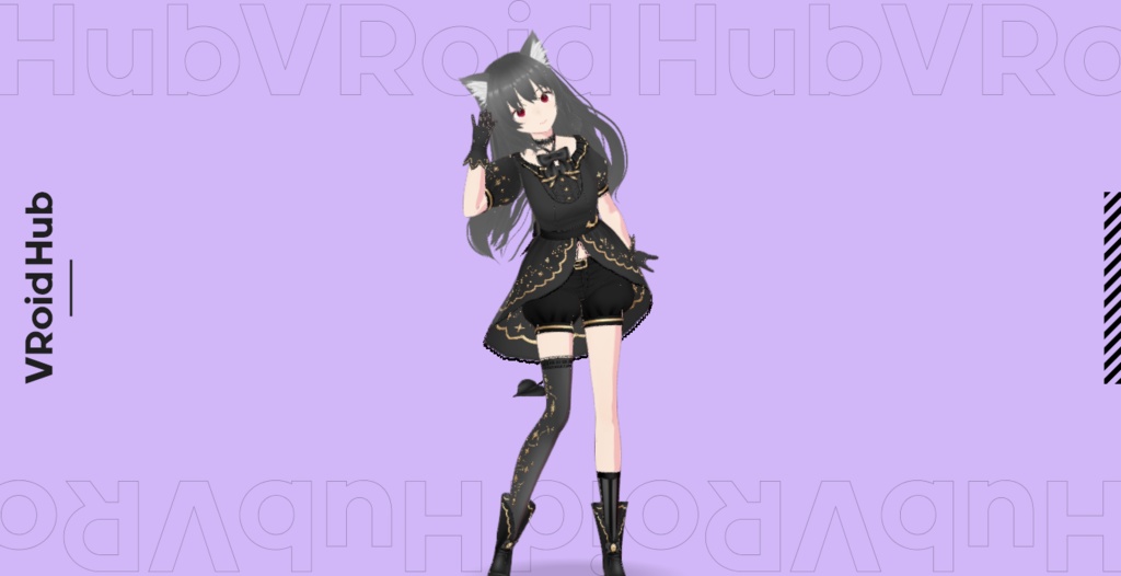 【オリジナル3Dモデル】イルム(猫耳) Vtuber配信用