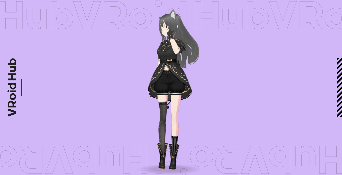 【オリジナル3Dモデル】イルム（猫耳）　VRChat用