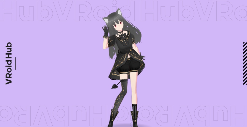 【オリジナル3Dモデル】イルム(猫耳) VRChat用