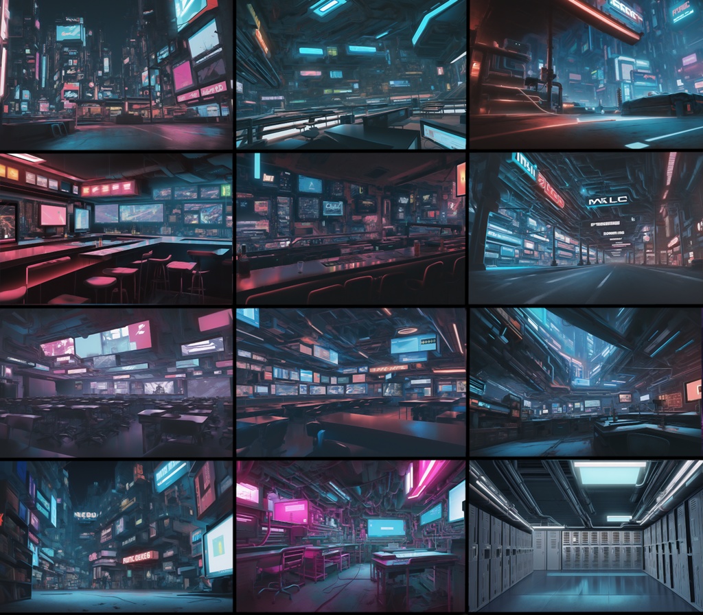 【著作権フリー背景素材集】SF・サイバーパンク 70種