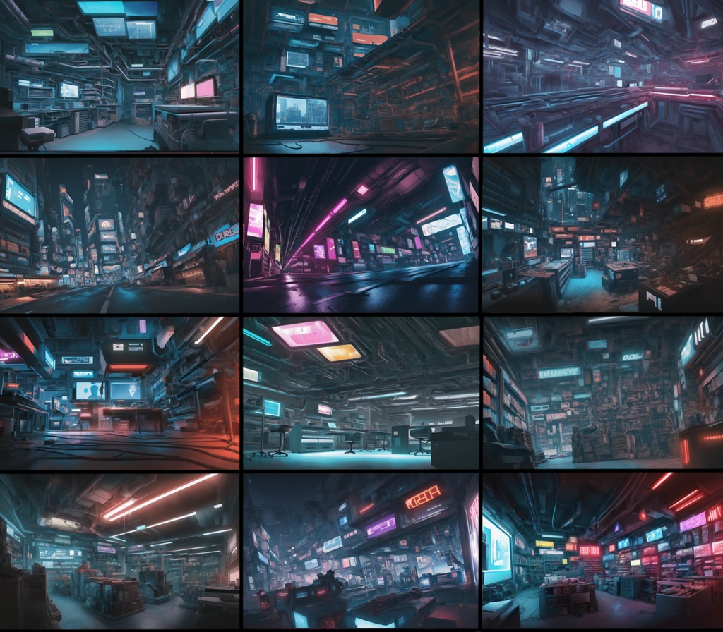 【著作権フリー背景素材集】SF・サイバーパンク 70種