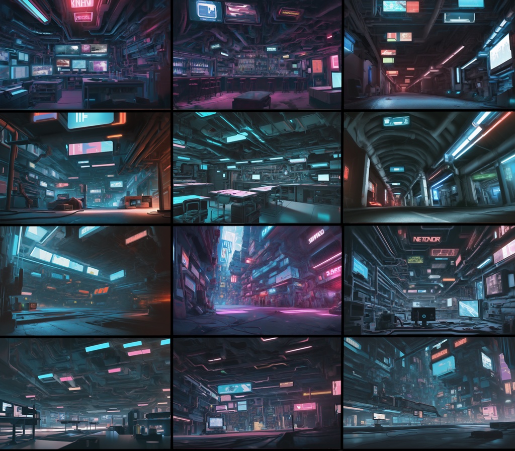 【著作権フリー背景素材集】SF・サイバーパンク 70種