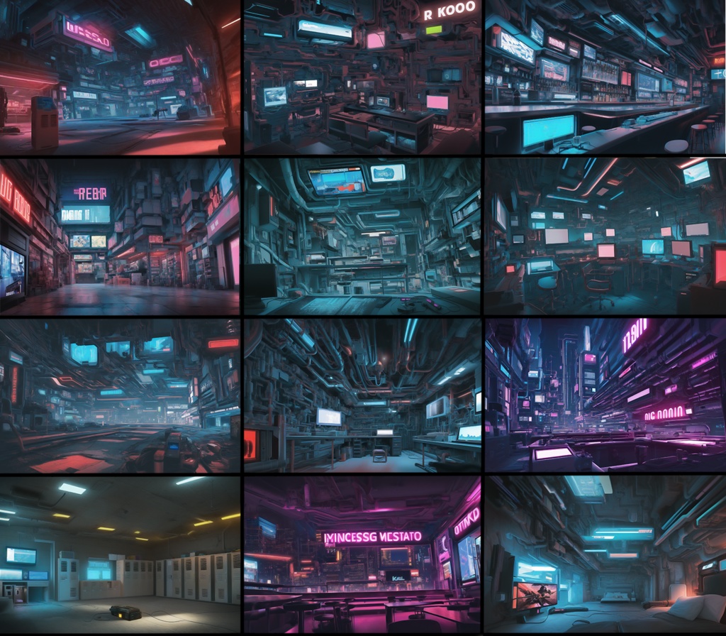 【著作権フリー背景素材集】SF・サイバーパンク 70種