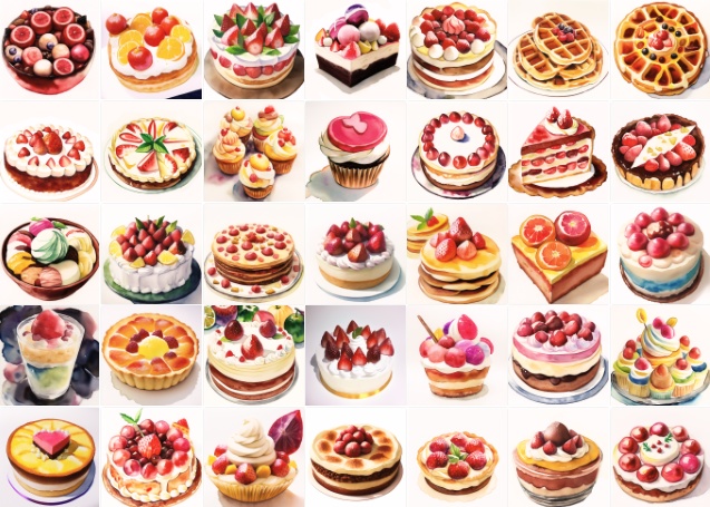 【著作権フリー素材集】ケーキ・スイーツイラスト200種