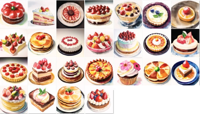 【著作権フリー素材集】ケーキ・スイーツイラスト200種