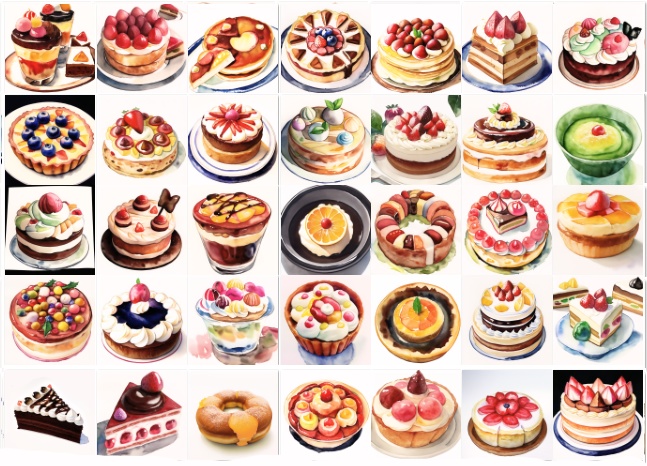 【著作権フリー素材集】ケーキ・スイーツイラスト200種