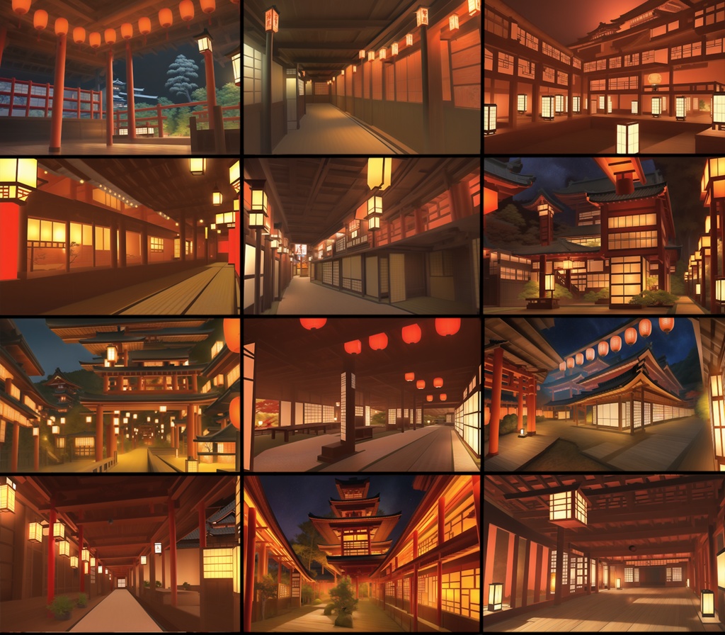 【著作権フリー背景素材集】遊郭・和風ファンタジー70種