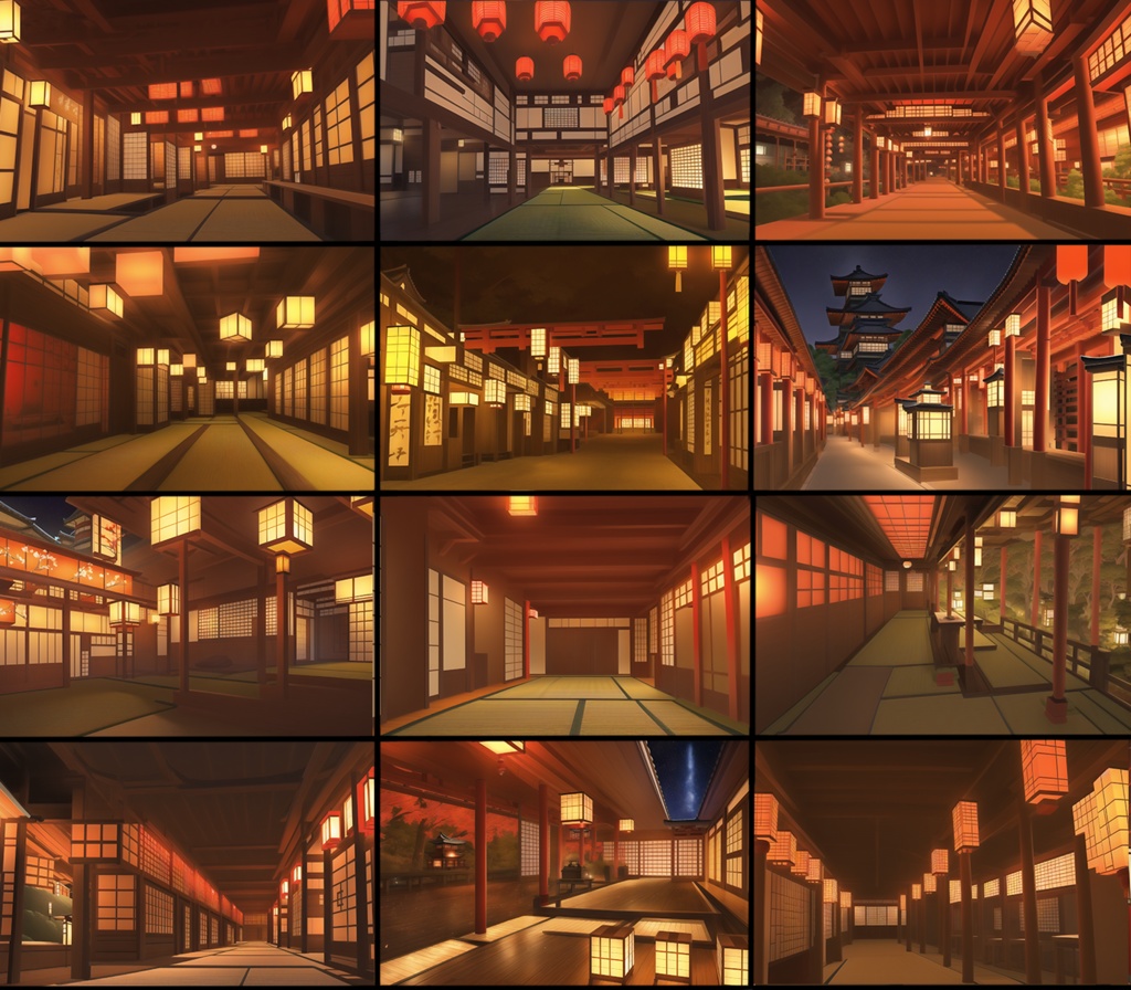 【著作権フリー背景素材集】遊郭・和風ファンタジー70種