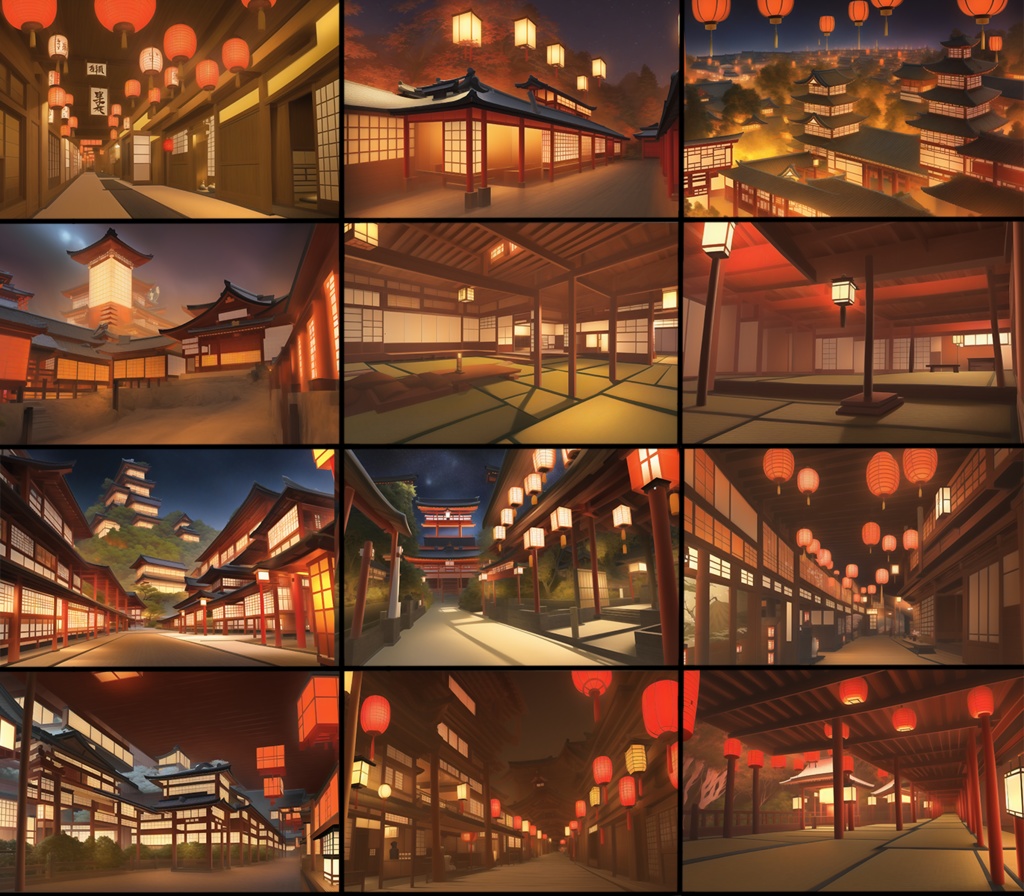 【著作権フリー背景素材集】遊郭・和風ファンタジー70種