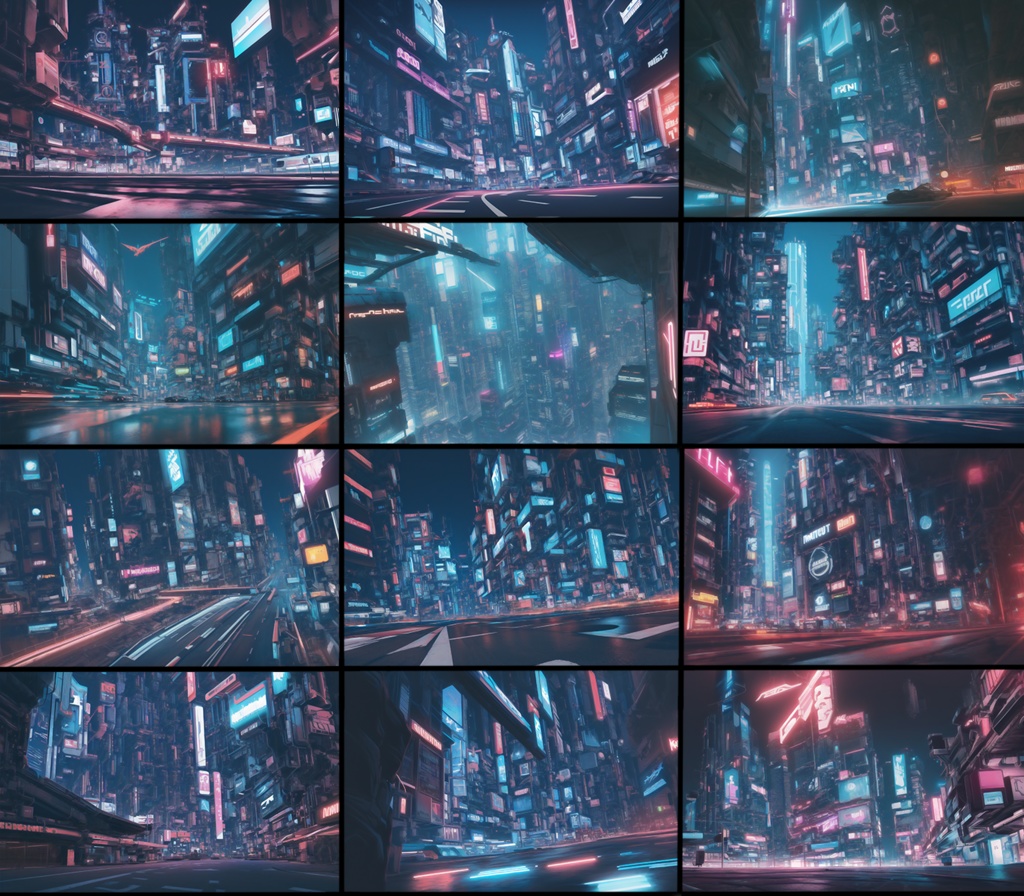 【著作権フリー背景素材集】SF・サイバーパンク② サイバー都市80種