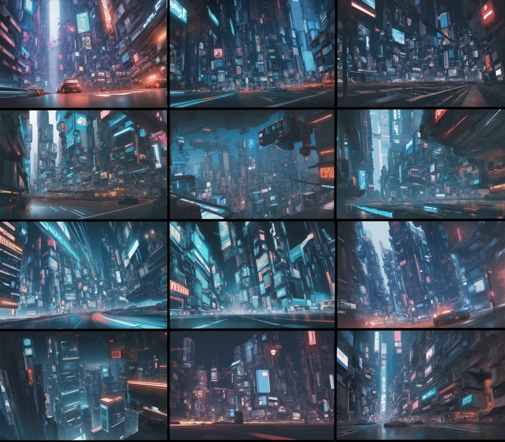 【著作権フリー背景素材集】SF・サイバーパンク② サイバー都市80種