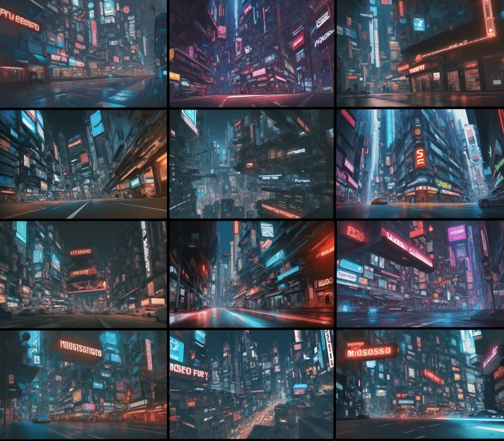 【著作権フリー背景素材集】SF・サイバーパンク② サイバー都市80種