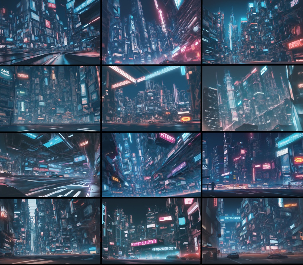 【著作権フリー背景素材集】SF・サイバーパンク② サイバー都市80種