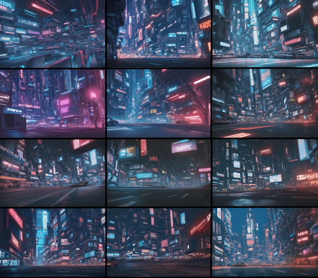 【著作権フリー背景素材集】SF・サイバーパンク② サイバー都市80種