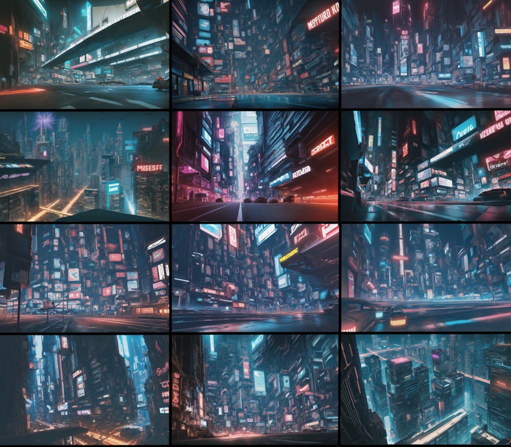 【著作権フリー背景素材集】SF・サイバーパンク② サイバー都市80種