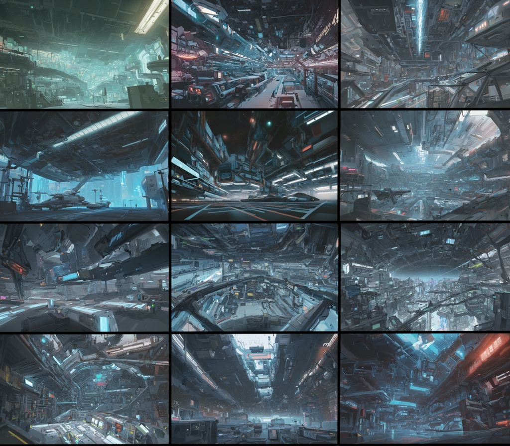 【著作権フリー背景素材集】SF・サイバーパンク③ 宇宙船・ステーション70種