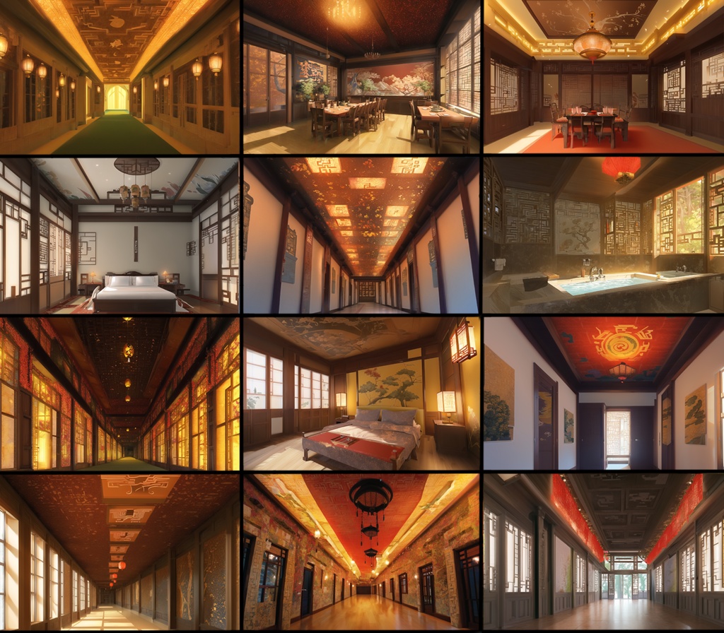 【著作権フリー背景素材集】中華ファンタジー②70種