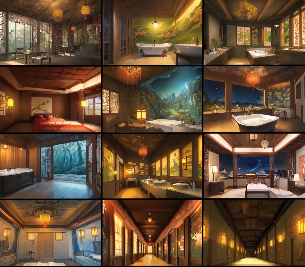 【著作権フリー背景素材集】中華ファンタジー②70種