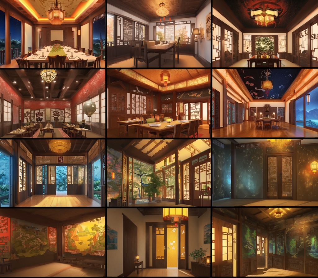 【著作権フリー背景素材集】中華ファンタジー②70種