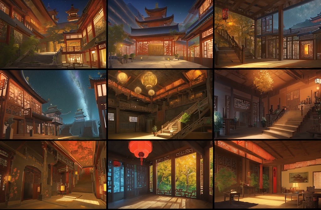 【著作権フリー背景素材集】中華ファンタジー②70種