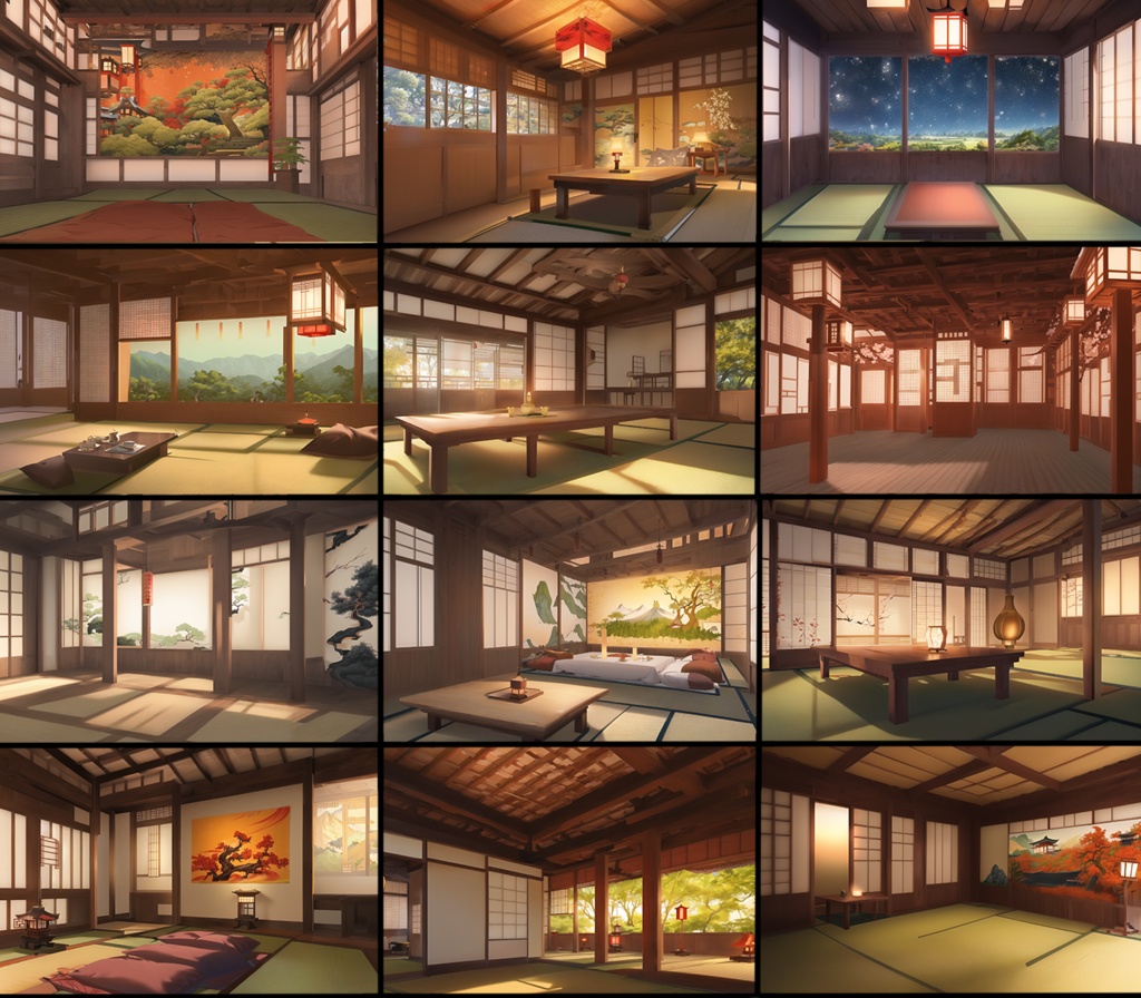 【著作権フリー背景素材集】和風ファンタジー70種