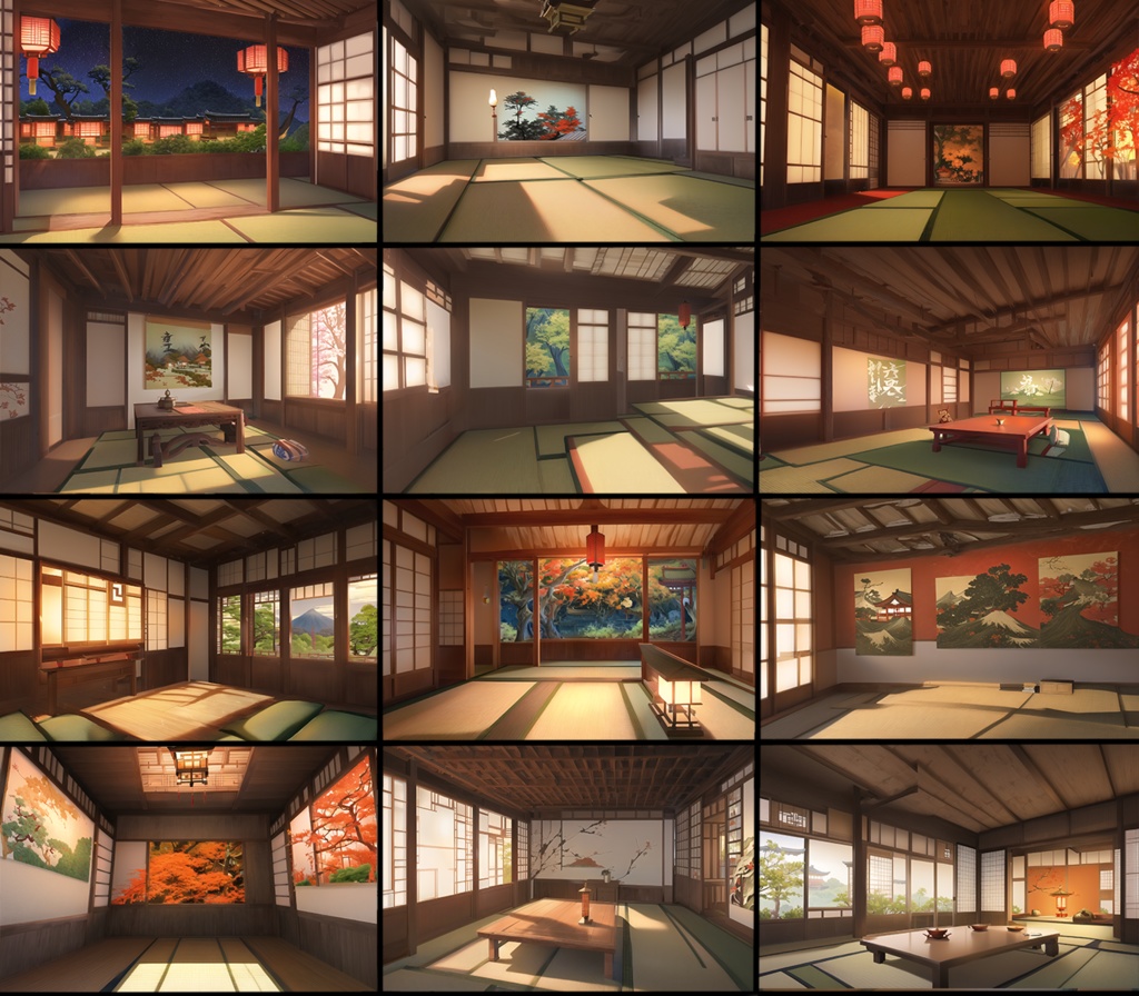 【著作権フリー背景素材集】和風ファンタジー70種