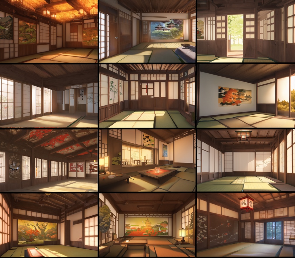 【著作権フリー背景素材集】和風ファンタジー70種