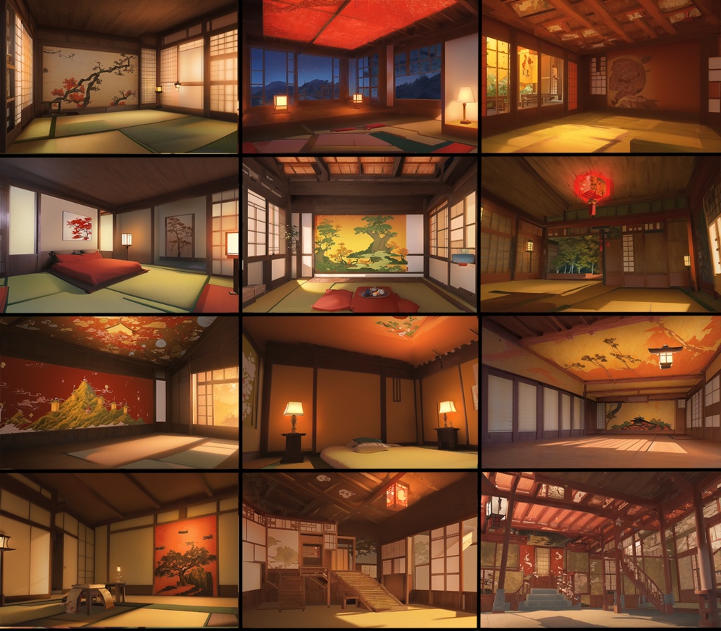 【著作権フリー背景素材集】和風ファンタジー70種