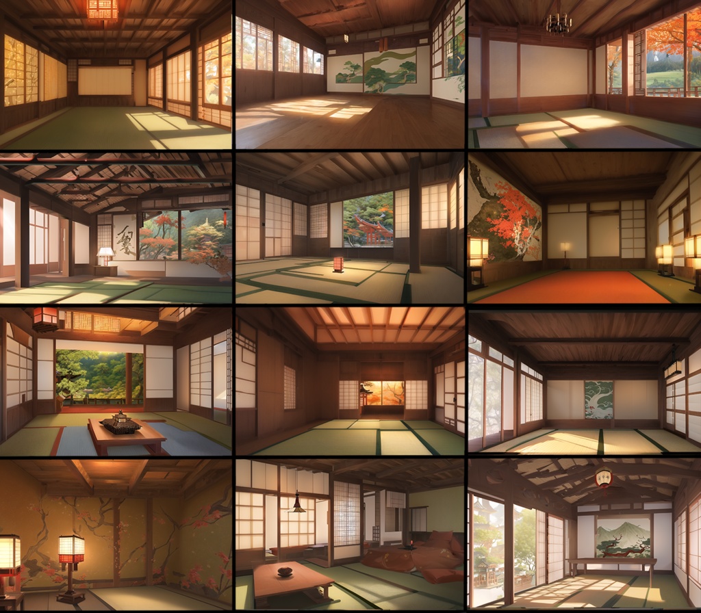 【著作権フリー背景素材集】和風ファンタジー70種