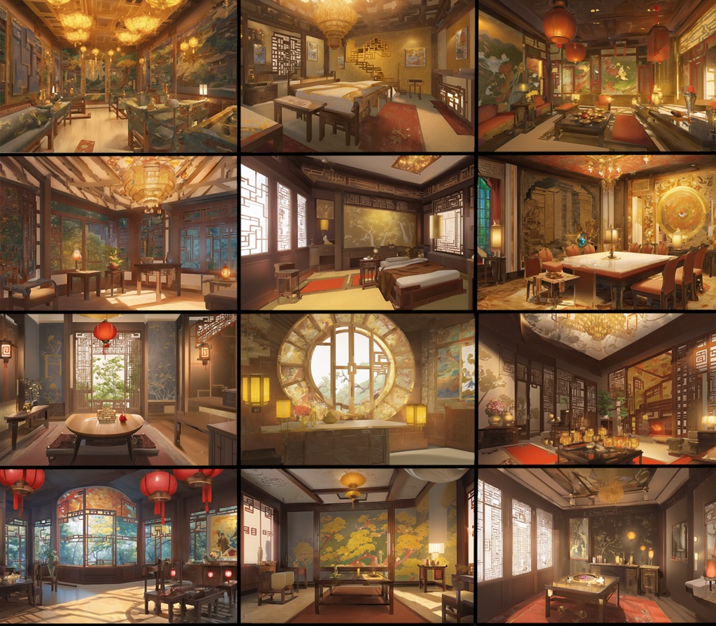 【著作権フリー背景素材集】中華ファンタジー③70種