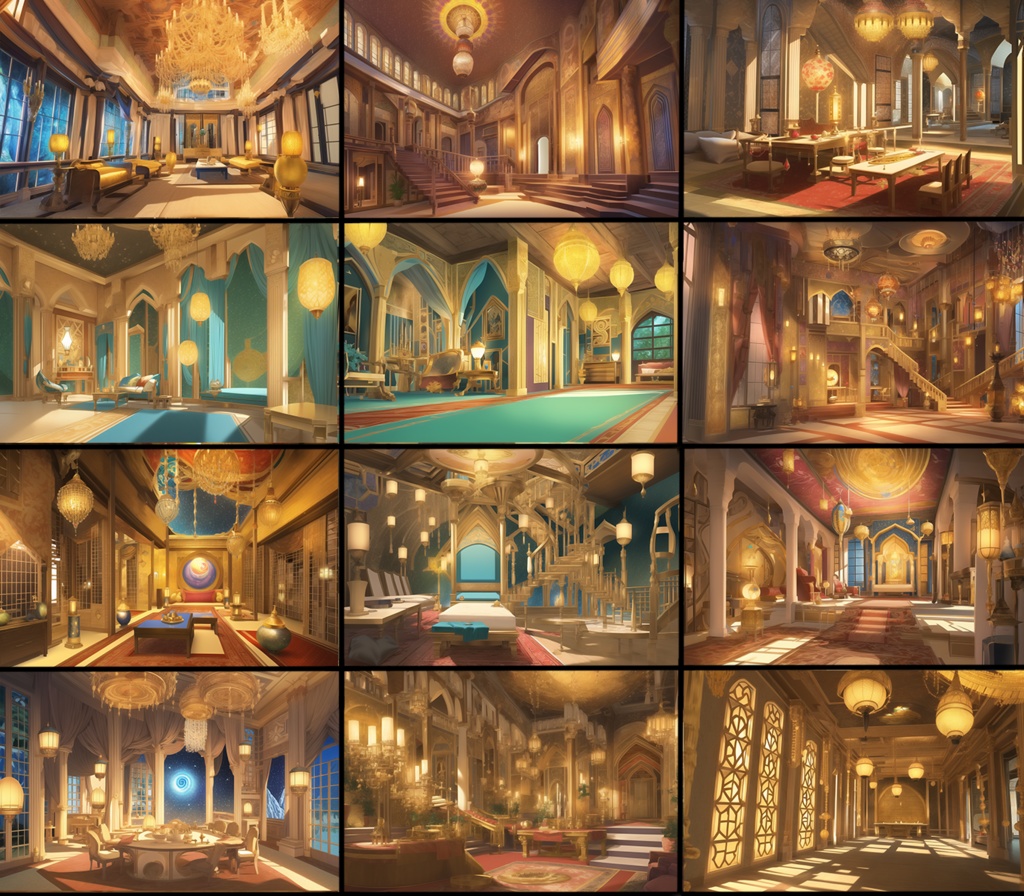 【著作権フリー背景素材集】アラビアンファンタジー③70種