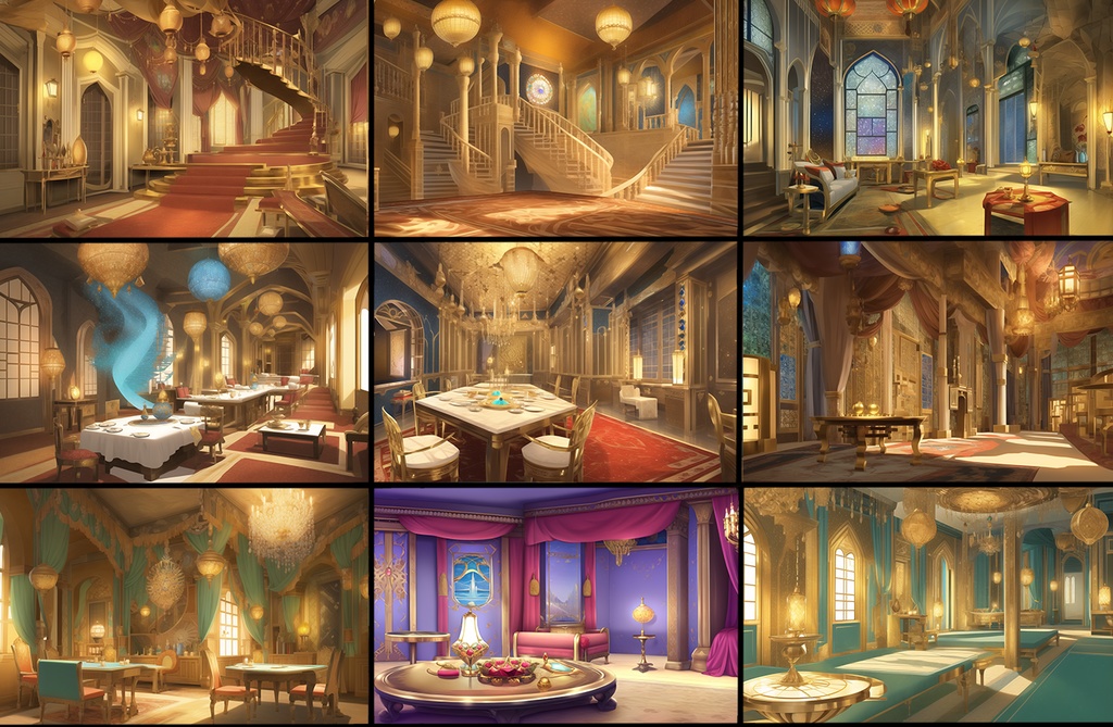 【著作権フリー背景素材集】アラビアンファンタジー③70種