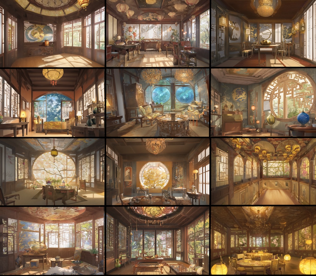 【著作権フリー背景素材集】中華ファンタジー④70種