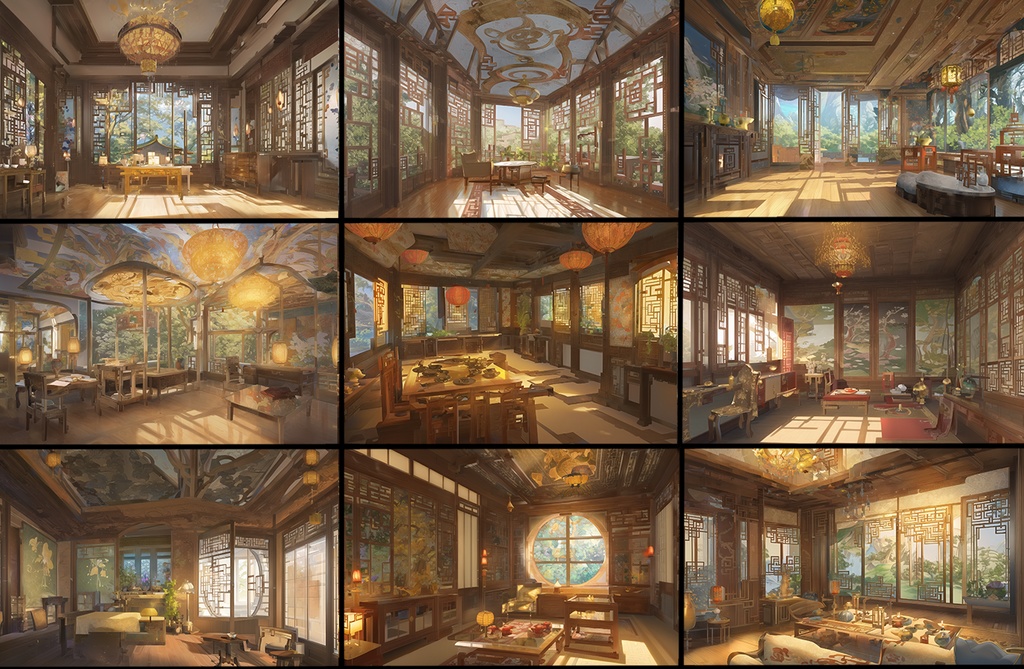 【著作権フリー背景素材集】中華ファンタジー④70種