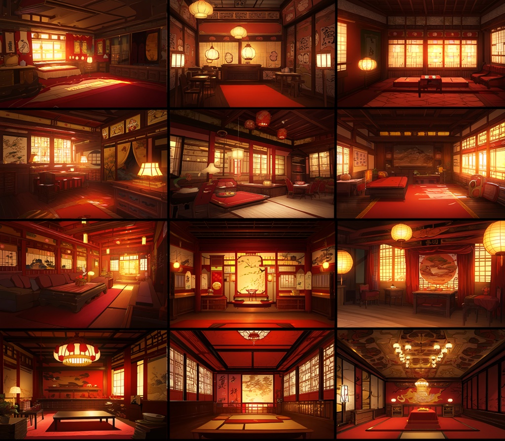 【著作権フリー背景素材集】和風ファンタジー②70種